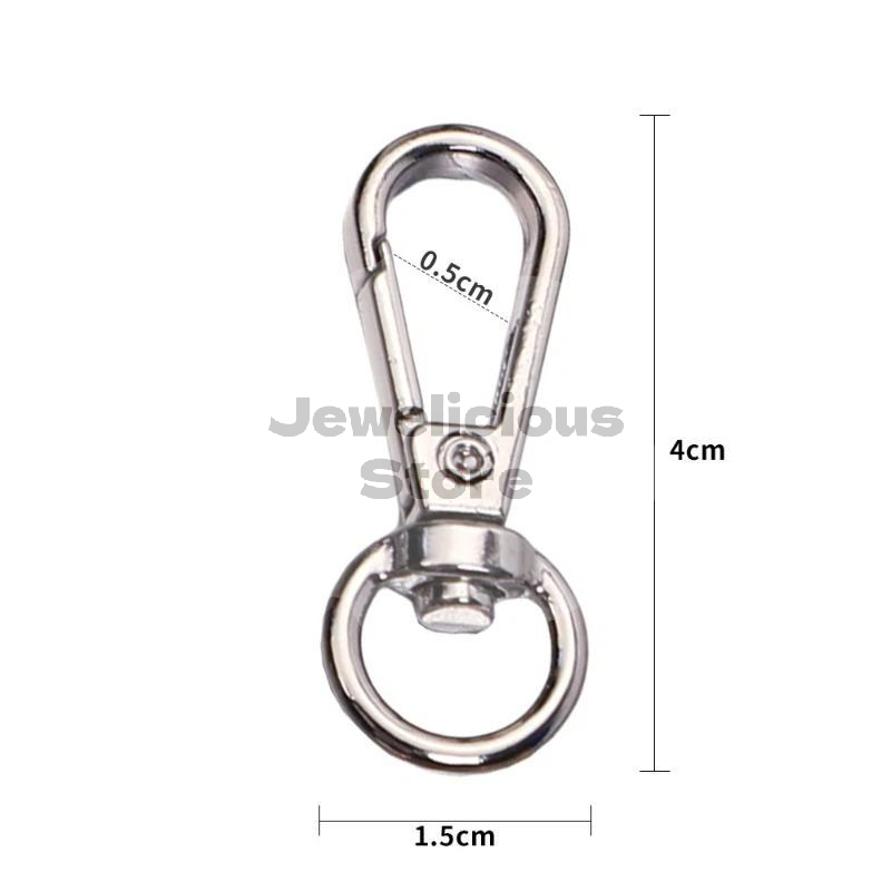 Lobster Clasp Silver - 2 шт. поворотных карабинов-защелоков золотого и