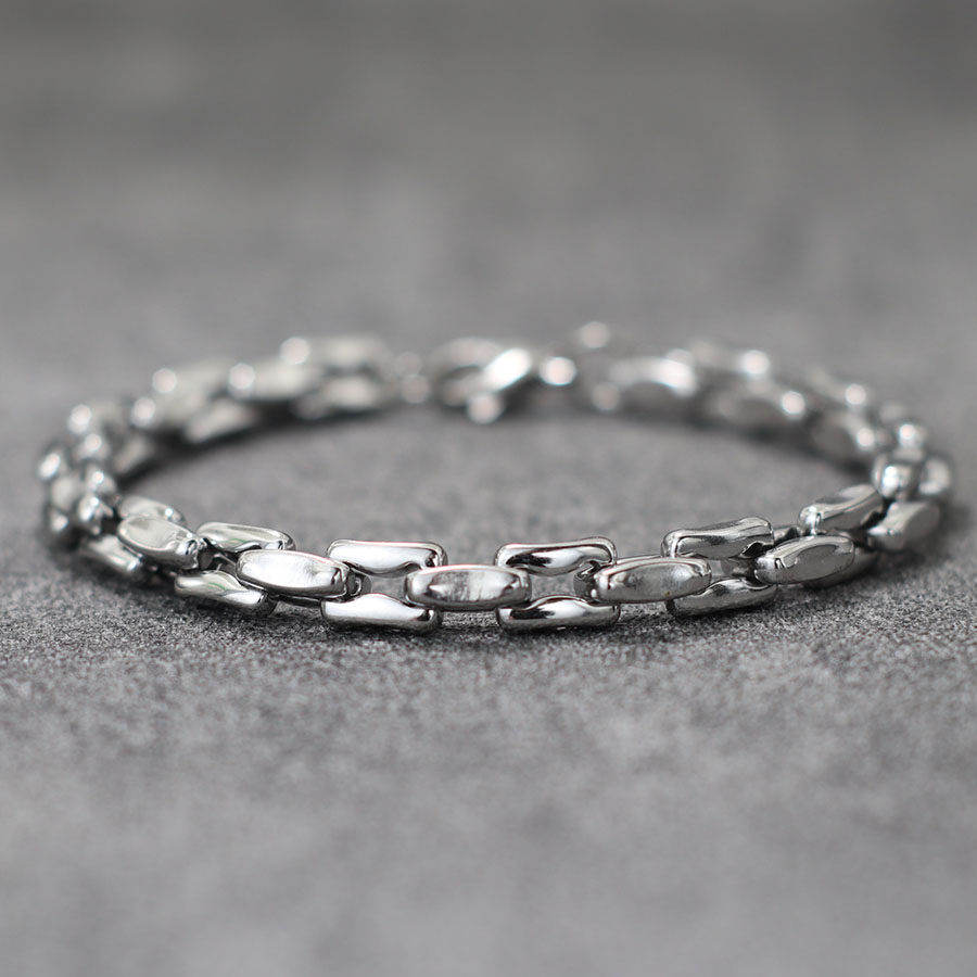 Lobster Clasp Silver - Новинка, браслет-цепочка из нержавеющей стали серебристого