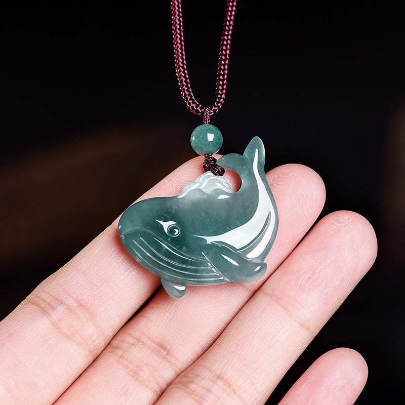 Jewelry Making Necklaces - Натуральный бирманский нефритовый кулон-подвеска в виде