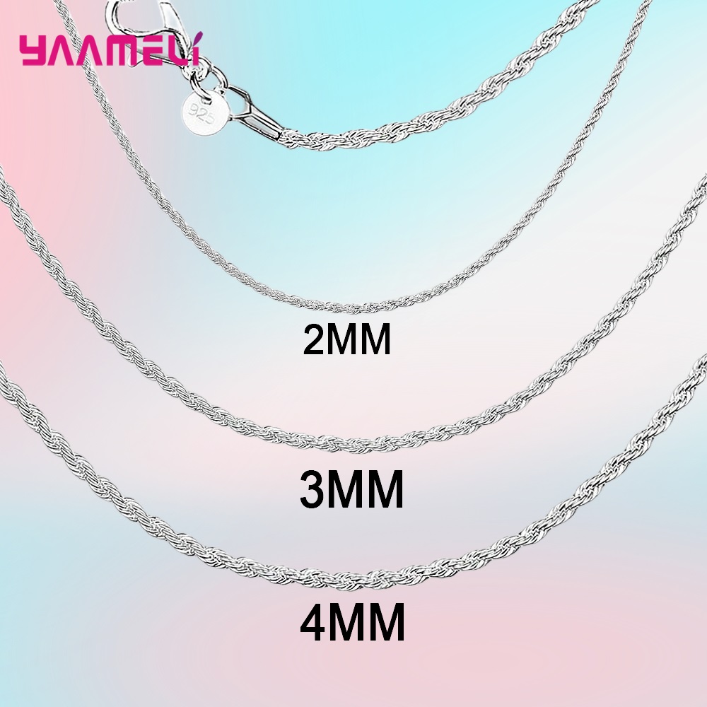 Lobster Clasp Silver - Цепочка из настоящего чистого серебра 925