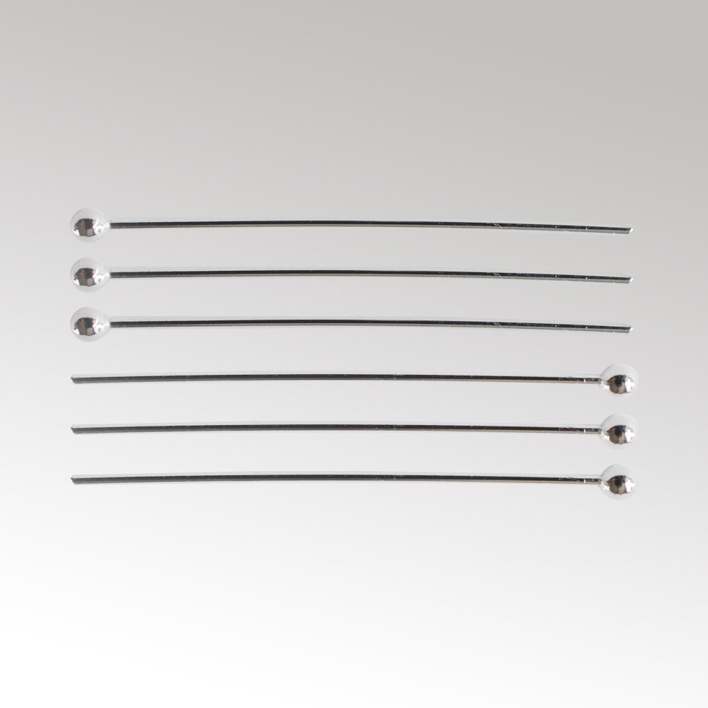 Jewelry Making Head Pins - Серебряные штифты с шариковыми головками 925