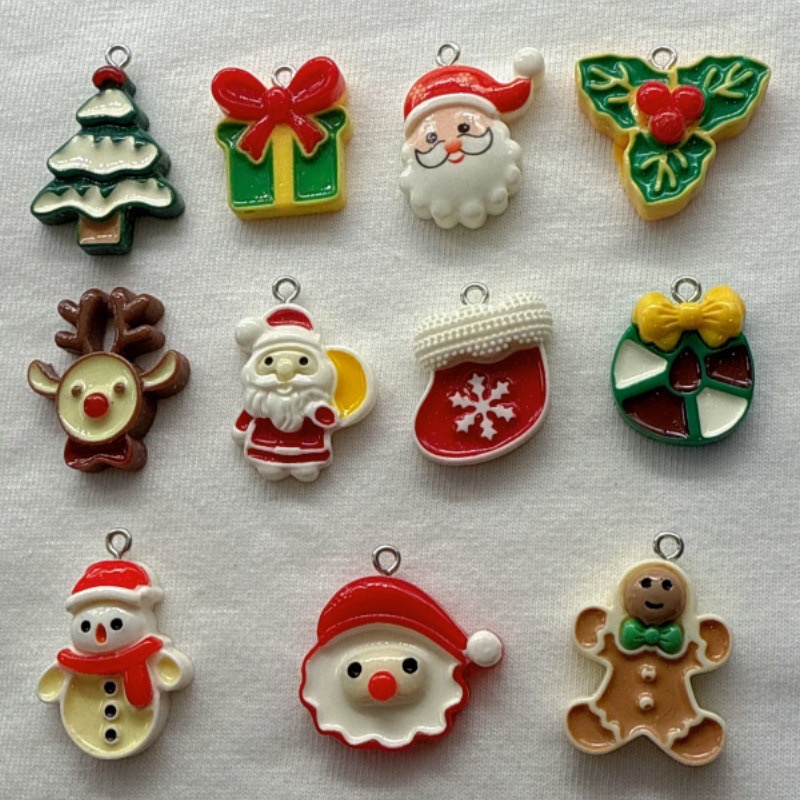 Jewelry Making Necklaces - 10 шт. рождественских подвесок из смолы