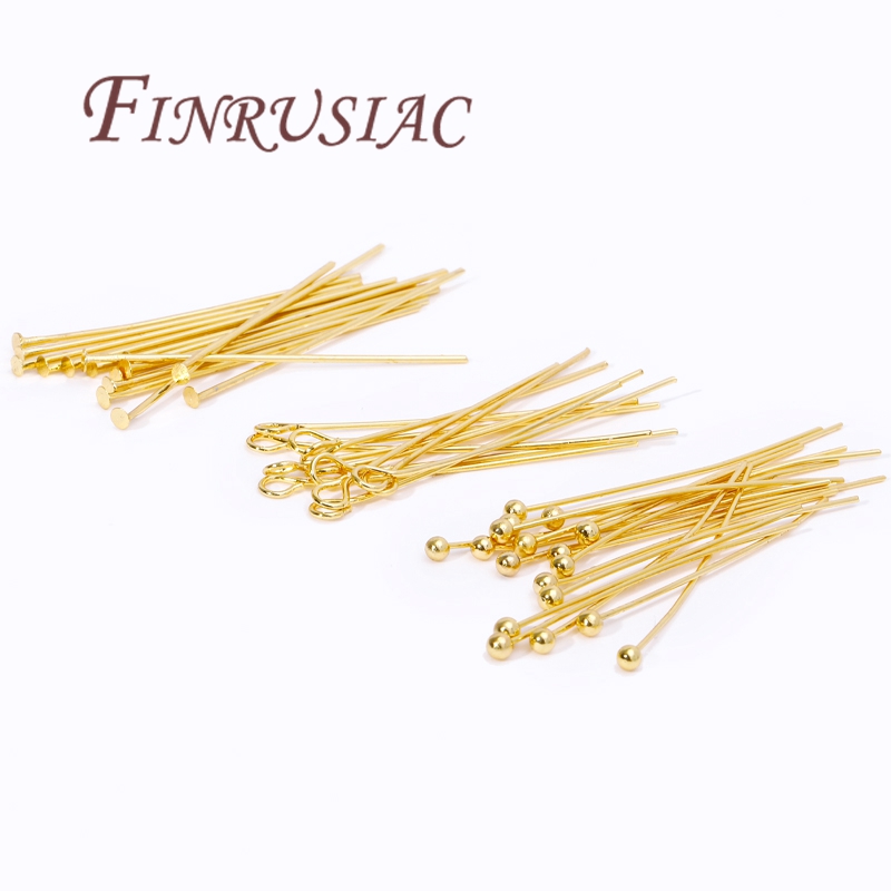 Jewelry Making Head Pins - пины с шариком/пины/пины для бижутерии/Позолоченные булавки