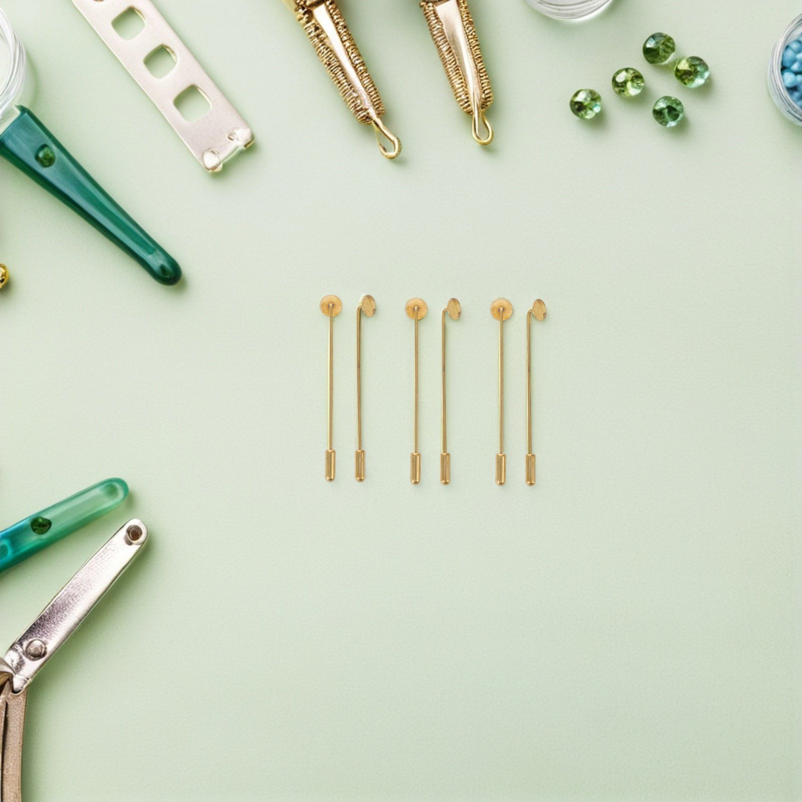 50 комплектов медных плоских к – обзор и цена Jewelry Making Head Pins