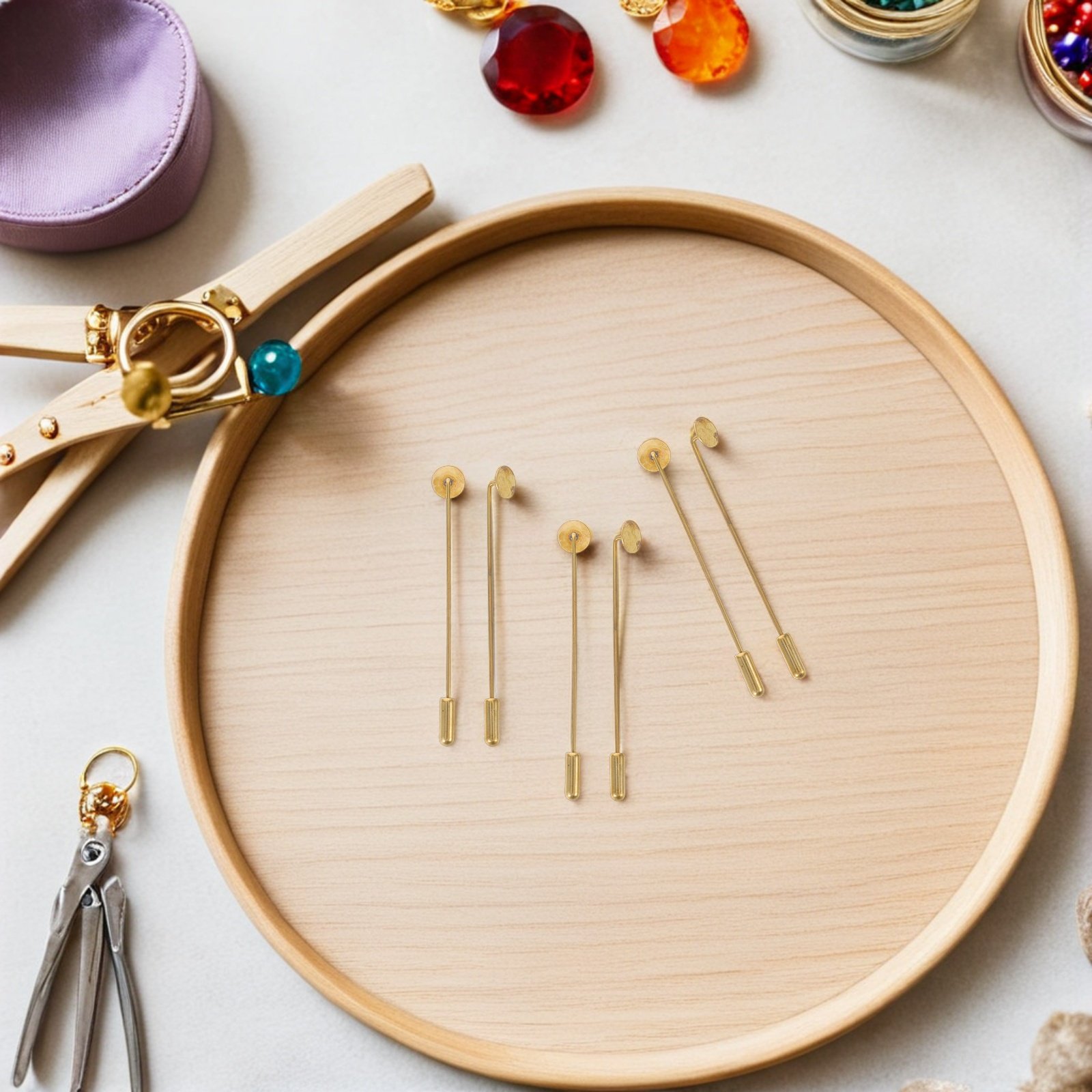 50 комплектов медных плоских к – обзор и цена Jewelry Making Head Pins