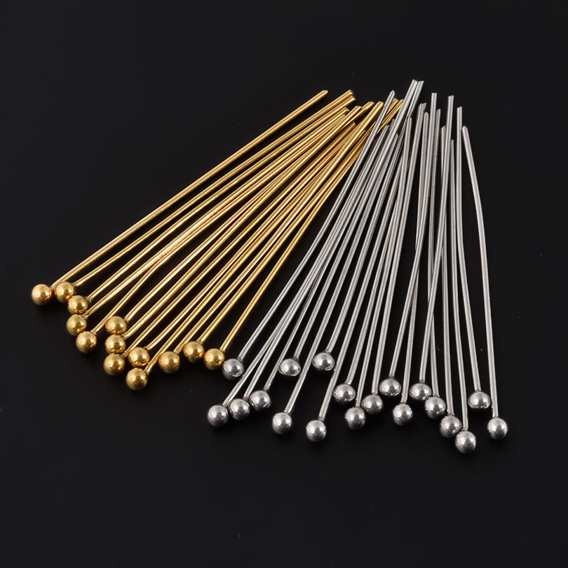 50 шт./лот, 18-каратные позоло – обзор и цена Jewelry Making Head Pins