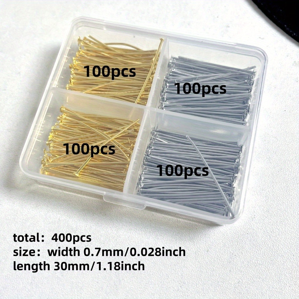 400 шт. смешанных штифтов с же – обзор и цена Jewelry Making Head Pins