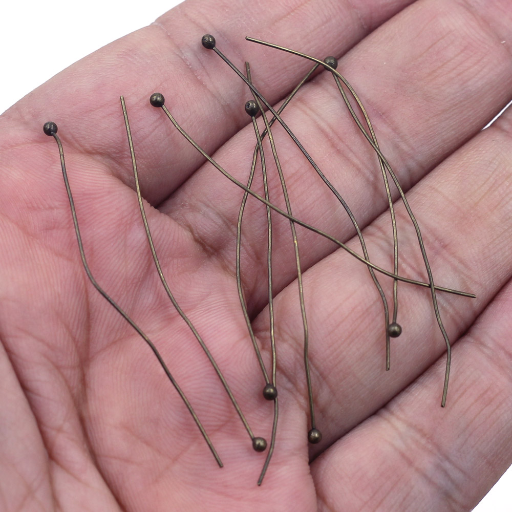 100 шт. медных штифтов с шарик – обзор и цена Jewelry Making Head Pins