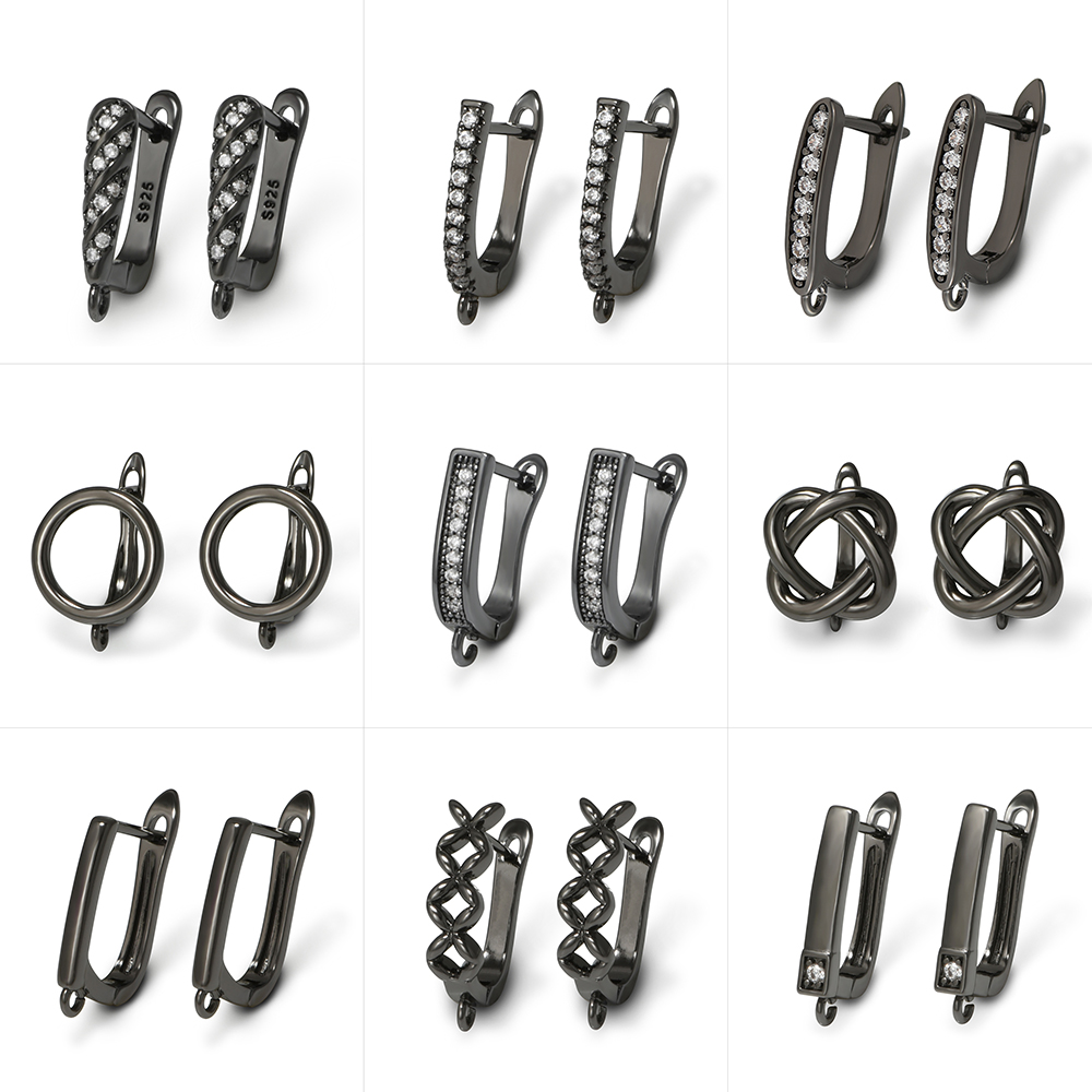 YANASI 1 пара черных латунных  – обзор и цена Jewelry Making Hardware