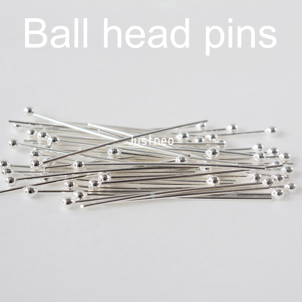 Серебряные штифты с шариковыми – обзор и цена Jewelry Making Head Pins