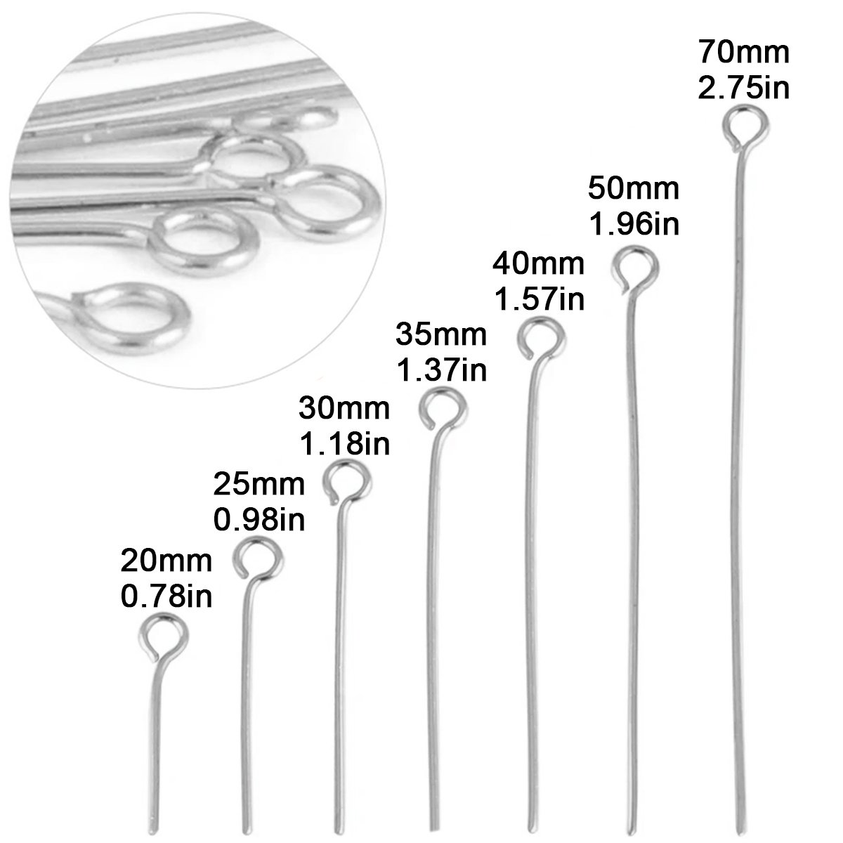 100 шт./лот, штифты-кольца из  – обзор и цена Jewelry Making Head Pins